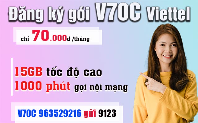 V70C - gói cước Viettel 70k