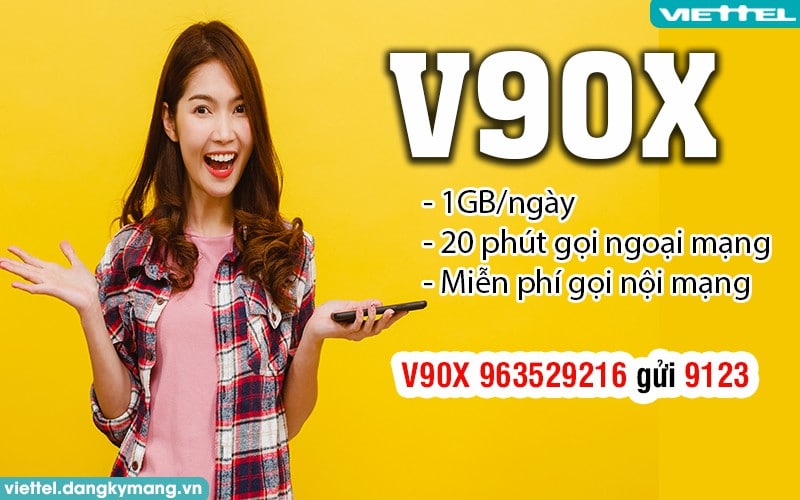 gói V90X Viettel chỉ 90k 1 tháng