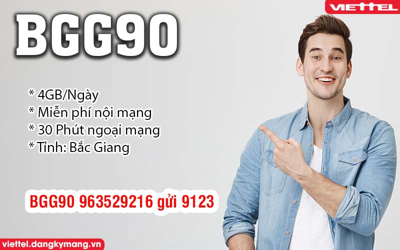 Đăng ký gói BGG90 Viettel