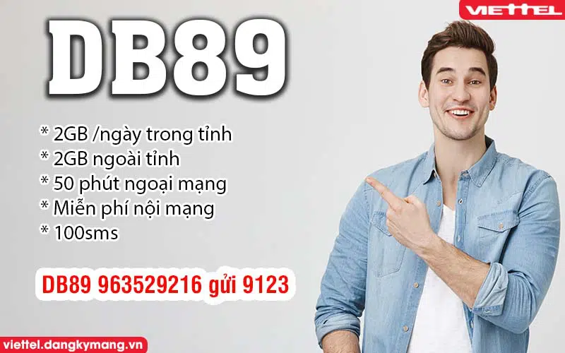 Đăng ký gói DB89 Viettel Đăng ký gói DB89 Viettel