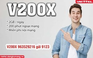 Đăng ký gói V200X Viettel