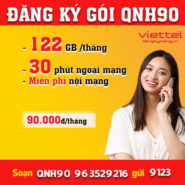 Cách đăng ký gói QNH90 Gói QNH90 Viettel