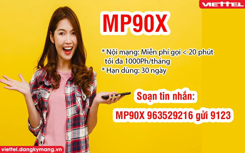 Đăng ký gói gọi nội mạng Viettel MP90X- Miễn phí cuộc gọi nội mạng