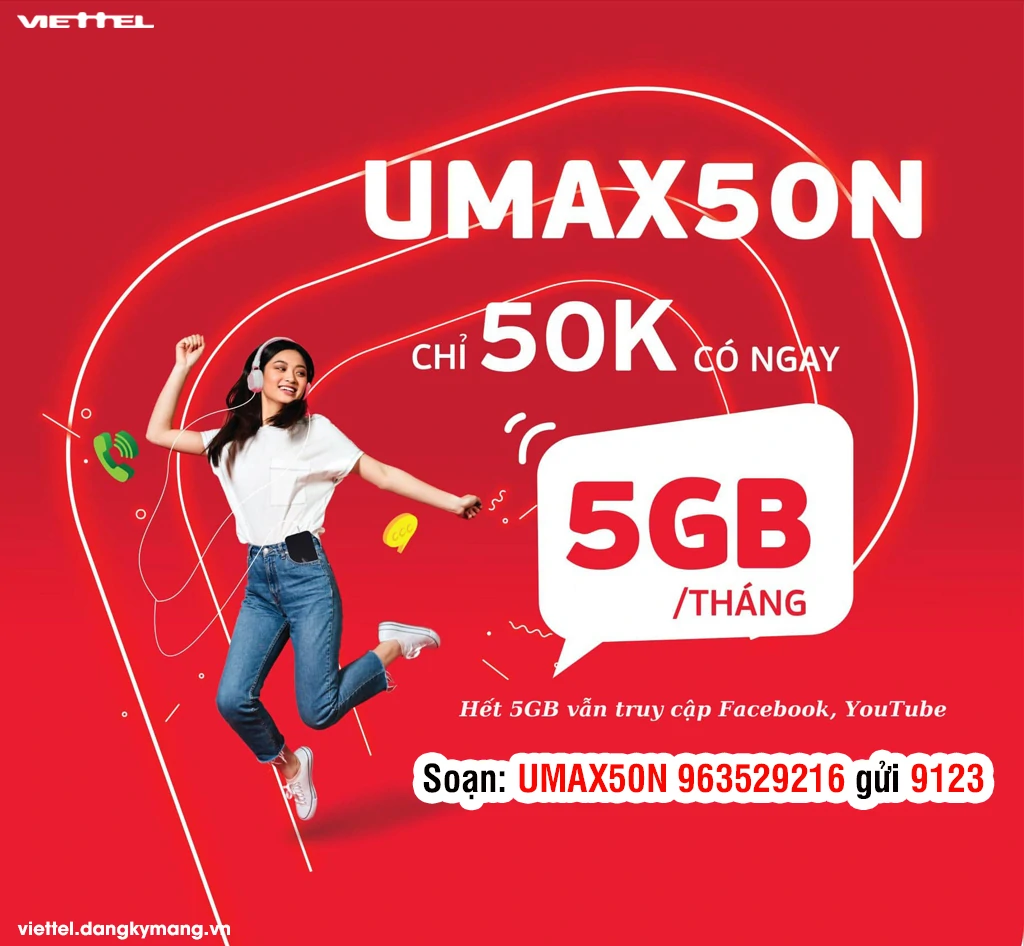UMAX50N gói UMAX50N DATA không giới hạn