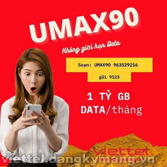 Đăng ký 4G Viettel gói cước không giới hạn dung lượng