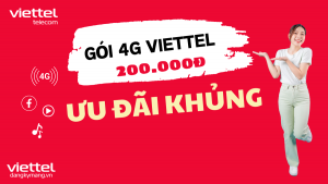 Gói 4G Viettel 200K 1 tháng