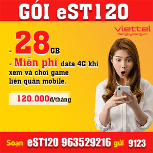 Đăng ký gói cước eST120 Viettel