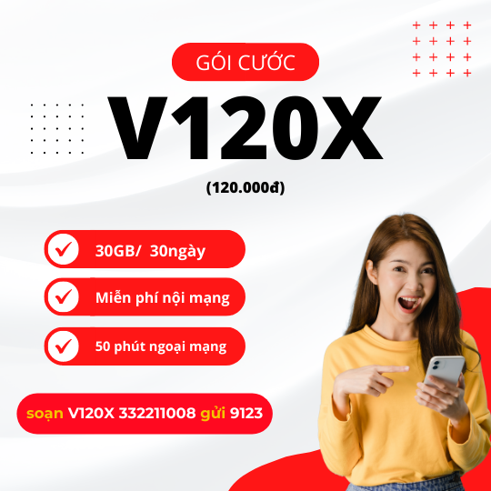 Gói cước V120X của viettel