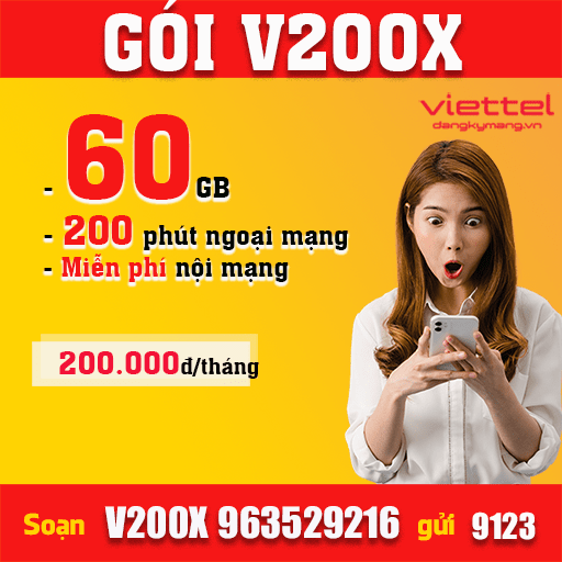 Gói cước V200X của viettel