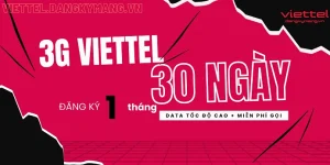 Đăng ký 3G Viettel 1 tháng 30 ngày tại viettel.dangkymang.vn