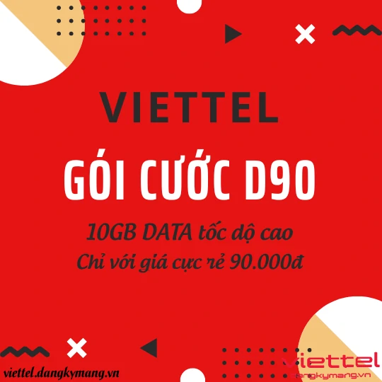 Đăng ký gói cước D90 Viettel