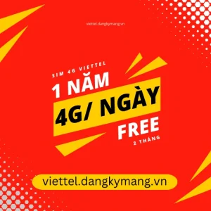 Sim mạng viettel 1 năm 4GB mỗi ngày