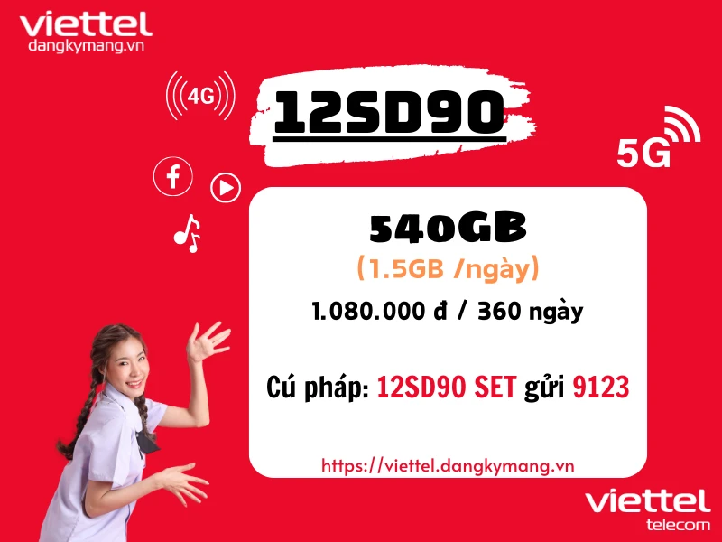 Gói 12SD90 Viettel
