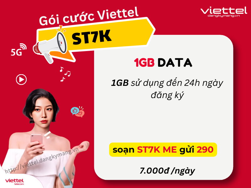 Gói cước ST7K của viettel