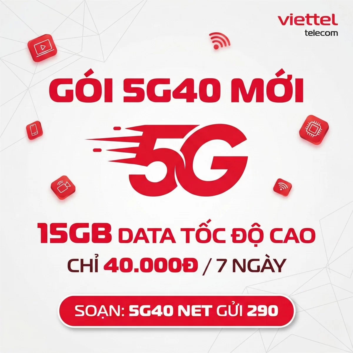Gói cước 5G40 của viettel
