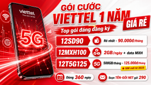 Gói cước Viettel 1 năm giá rẻ
