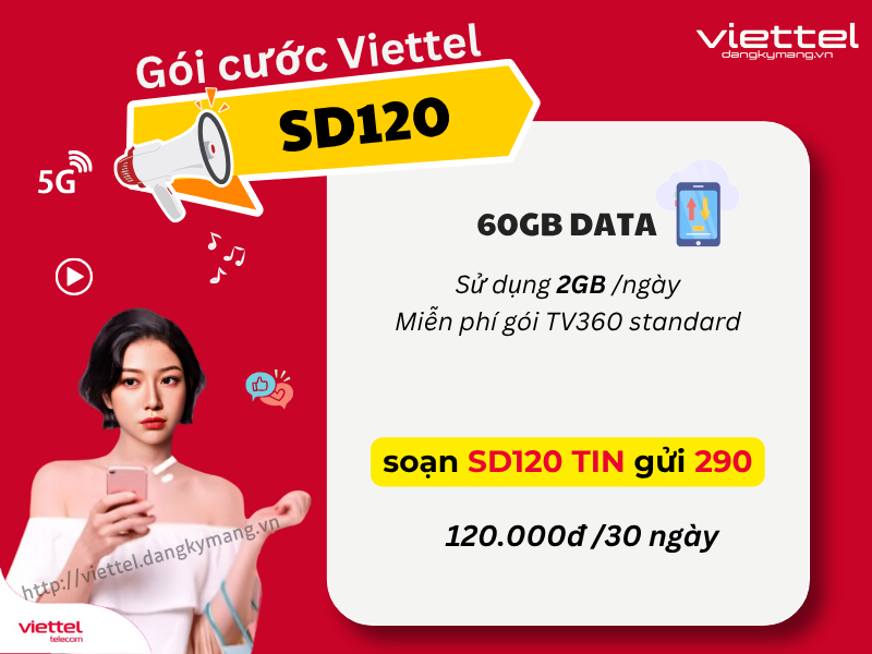 Gói cước SD120 của viettel