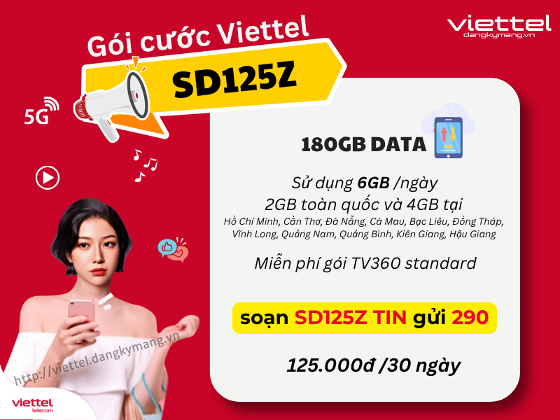 Gói cước SD125Z của viettel