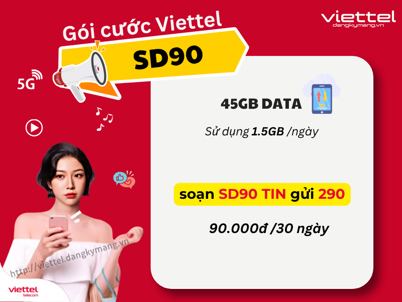 Gói cước SD90 của viettel